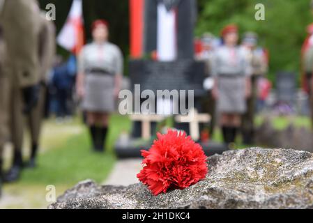 Das KZ Ebensee war ein Außenlager des Konzentrationslagers Mauthausen in der Gemeinde Ebensee in Oberösterreich. Die Häflinge im KZ Ebensee wurden ei Stockfoto