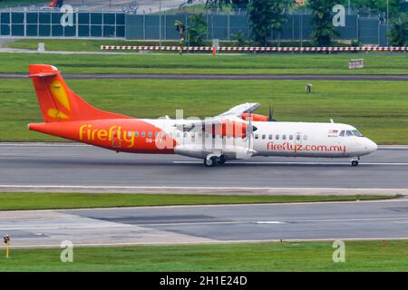 Changi, Singapur – 29. Januar 2018: Firefly ATR 72 Flugzeug am Changi Flughafen (SIN) in Singapur. Stockfoto