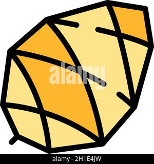 Stilisiertes Kieferkegel-Symbol. Umriss stilisierte Kiefer Kegel Vektor Symbol Farbe flach isoliert Stock Vektor