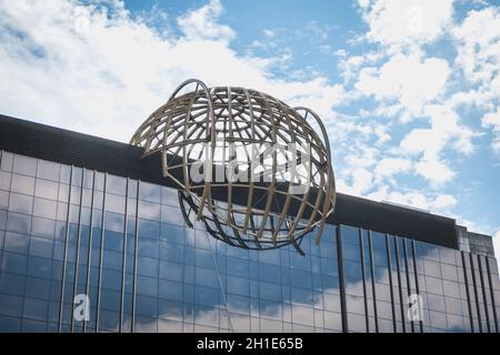 Braga, Portugal - 23. Mai 2018: Fassade des Stadtbahnhofs (Estacao De Braga) an einem Frühlingstag Stockfoto