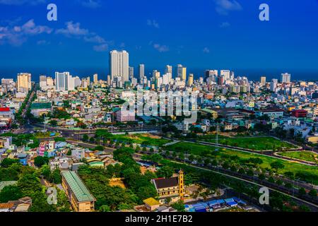 DA NANG, VIETNAM - 4. Okt 2019: Blick auf die Stadt Da Nang an der südlichen Zentralküste Vietnams Stockfoto