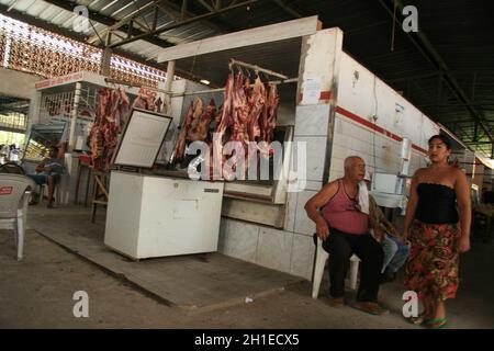 Eunapolis, bahia / brasilien - 16. januar 2009: In der Stadt Eunapolis wird ein Metzgerei entdeckt, in dem ausgehöhlt und ungekühltes Fleisch verkauft wird. *** Lokale Bildunterschrift * Stockfoto