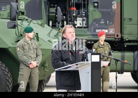 Wien, Österreich. Oktober 2021. Pressekonferenz Zum Militärfest Der Bundeswehr Anlässlich Des Nationalfeiertags 2021 In Der Stockfoto