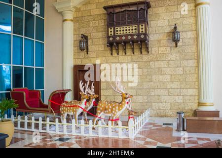 Sharm El Sheikh, Ägypten - 05. Januar 2019: Das lobbi im Sultan Gardens Resort in Sharm El Sheikh. Stockfoto