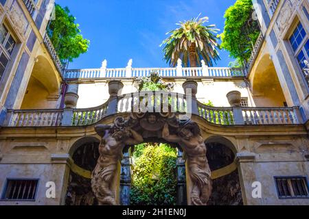 Palazzo Lomellino di Strada Nuova in der Via Garibaldi in Genua Ligurien Stockfoto