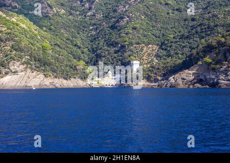 Abtei San Fruttuoso in Camogli, Ligurien in Italien Stockfoto