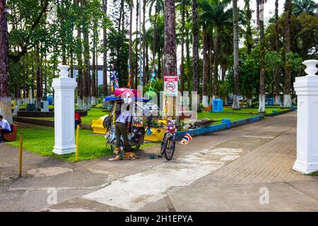 Puerto Limon, Costa Rica - 8. Dezember 2019: Parque Vargas, Stadtpark in Puerto Limon in Costa Rica Stockfoto