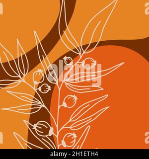 Botanische Wand Kunst Vektor-Set. Stock Vektor