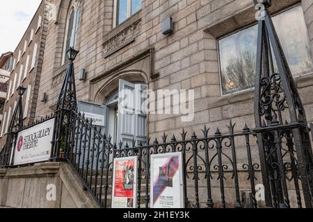 Dublin, Irland - 16. Februar 2019: Fassade des Smock Alley Theaters im Stadtzentrum an einem Wintertag Stockfoto