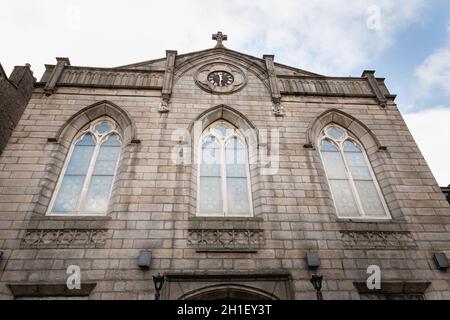 Dublin, Irland - 16. Februar 2019: Fassade des Smock Alley Theaters im Stadtzentrum an einem Wintertag Stockfoto