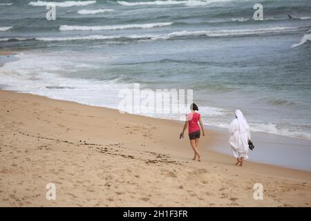 salvador, bahia / brasilien - 26. oktober 2017: Auf dem Strand von Amaralina in Salvador kann man religiöse Feste beobachten. *** Ortsüberschrift *** Stockfoto