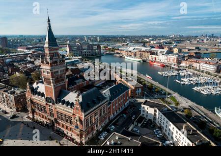 FRANKREICH. NORD (59). DUNKERQUE. DAS RATHAUS Stockfoto