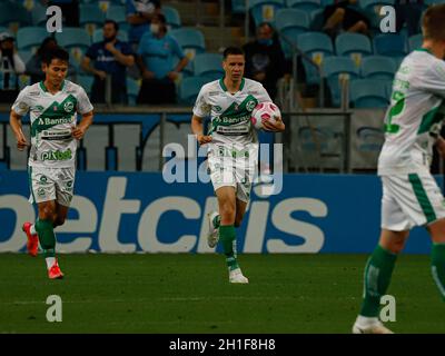 RS - Porto Aegegro - 10/17/2021 - BRASILIANISCHER A 2021 - GREMIO X JUGEND - Jugendspieler Roberson feiert sein Tor während eines Spiels gegen Gremio im Stadion Arena do Gremio für die brasilianische A 2021 Meisterschaft. Foto: Maxi Franzoi/AGIF/Sipa USA Stockfoto