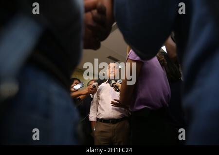 salvador, bahia / brasilien - 28. oktober 2018: Rui Costa, Gouverneur von Bahia, wird während eines Interviews in Salvador gesehen. *** Ortsüberschrift *** Stockfoto