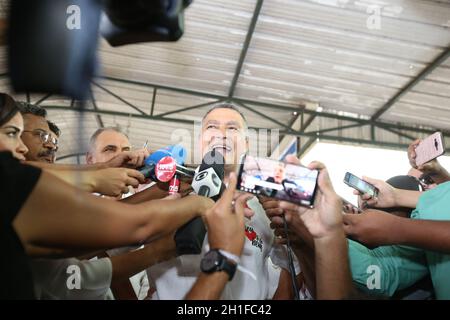 salvador, bahia / brasilien - 28. oktober 2018: Rui Costa, Gouverneur von Bahia, wird während eines Interviews in Salvador gesehen. *** Ortsüberschrift *** Stockfoto