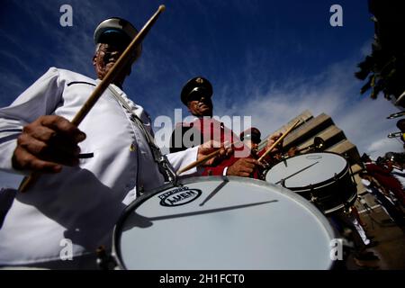 salvador, bahia/brasilien - 28. Mai 2019: Musiker der Bahia Philharmonics sind während der Aufführung zu sehen. *** Ortsüberschrift *** . Stockfoto