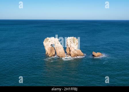 Küste Landschaft in Urros De Liencres, Kantabrien, Spanien Stockfoto
