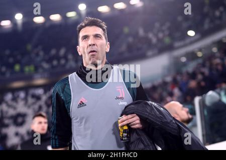 Torino, Italien. 19. Januar 2020. Italienische Serie A Juventus FC vs Parma Calcio. Gianluigi Buffon von Juventus Turin. Stockfoto