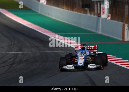 Barcelona, Spanien. Februar 2020. Formel-1-Test vor der Saison. Nichola Latifi - ROKIT Williams Racing FW42 auf der Strecke Stockfoto