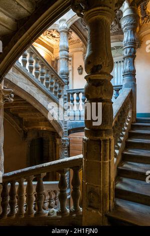 FRANKREICH. DORDOGNE (24). PERIGUEUX. RENAISSANCE-TREPPE DES HOTELS DE L'ESTRADE, STRASSE DE LA SAGESSE Stockfoto