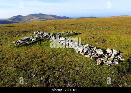 Das White Cross Memorial auf dem Berg Blencathra, Cumbria, Lake District National Park, England, Großbritannien Stockfoto