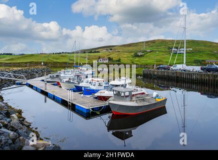 Der Hafen in Voe, North Mainland, Shetland, Schottland, Großbritannien Stockfoto