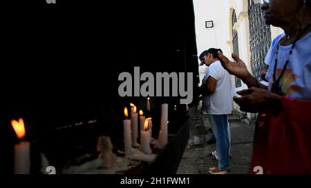 salvador, bahia / brasilien - 8. November 2019: Blick auf die Bonfim-Kirche auf dem Heiligen Berg in Salvador. *** Ortsüberschrift *** Stockfoto