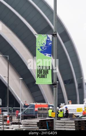 Glasgow, Schottland, Großbritannien. Oktober 2021. Glasgow bereitet sich weiterhin auf die COP26 vor.Quelle: Kay Roxby/Alamy Live News Stockfoto