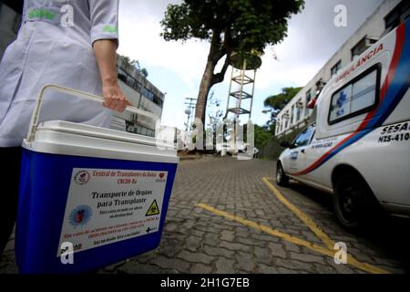 salvador, bahia / brasilien - 21. september 2016: Im Transplantationszentrum von Bahia, in, ist eine spezielle Box für den Transport von menschlichen Organen zur Transplantation zu sehen Stockfoto