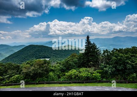 Brasstown bald Mountain Observation Platform Hiawassee GA Südseite Stockfoto