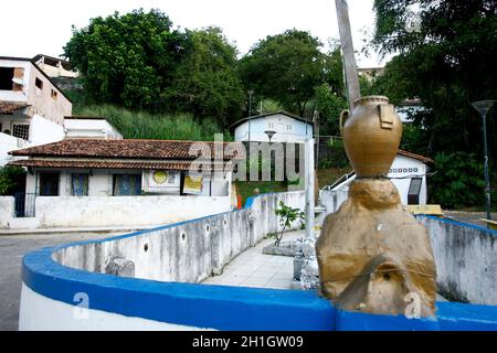 salvador, bahia / brasilien - 30. september 2014: Blick auf die Terrasse des Candomble Baixa da Casa Branca in der Stadt Salvador. Stockfoto