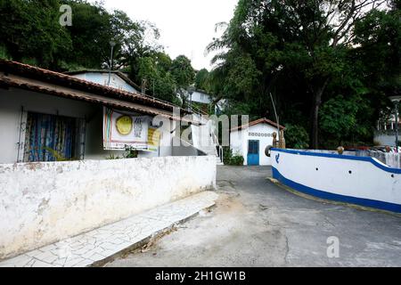 salvador, bahia / brasilien - 30. september 2014: Blick auf die Terrasse des Candomble Baixa da Casa Branca in der Stadt Salvador. Stockfoto