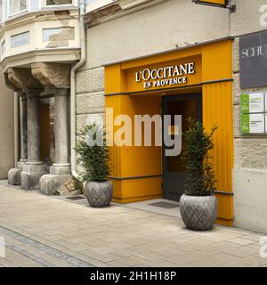 Graz, Österreich. August 2020. Außenansicht des Schaufensters der Marke L'Occitane im Stadtzentrum Stockfoto