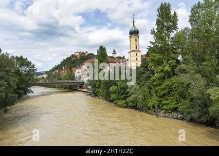 Graz, Österreich. August 2020. Das Panorama von Graz Stockfoto