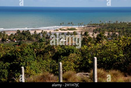 conde, bahia / brasilien - 9. september 2012: Luftaufnahme der Gemeinde Barra do Itariri, in der Gemeinde Conde, Nordküste von Bahia. *** Ortsca Stockfoto