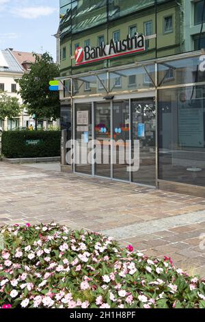 Klagenfurt, Österreich. 16. August 2020. Die Filiale der Bank Austria in der Innenstadt Stockfoto