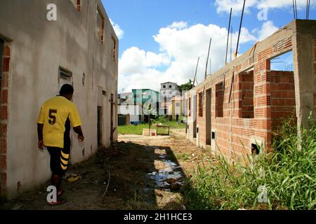 Eunapolis, bahia / brasilien - 15. januar 2009: Menschen, die Mitglieder des Vereins sind Bewohner ohne Dach werden während der Invasion des Hauses gesehen Stockfoto