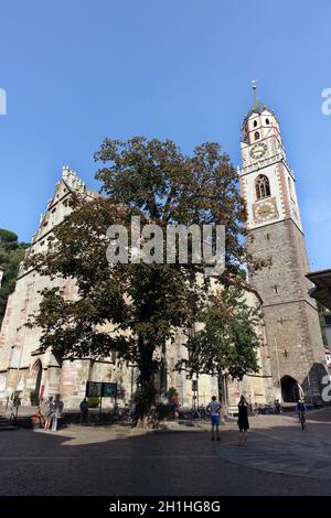 Pfarrkirche St. Nikolaus, Meran, Südtirol, Italien Stockfoto