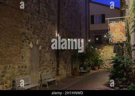 Fünf Länder, Italien - Sommer 2020: Sarzana Landschaft im Hinterland des Golf der Dichter, fünf Länder, Italien. Hochwertige Fotos Stockfoto