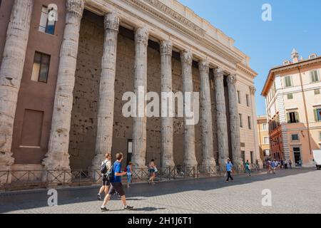 Rom, Italien, 3. AUGUST 2018. Ein Blick von der Pantheon, das die meisten bewahrt und einflußreiche Gebäude des antiken Rom. Es ist eine Römische Tempel dedic Stockfoto