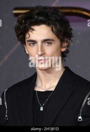 Oktober 2021. London, Großbritannien. Timothée Chalamet bei der Dune UK Special Screening, Odeon Leicester Square. Quelle: Doug Peters/EMPICS/Alamy Live News Stockfoto