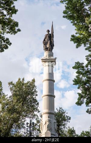 Das Soldiers and Sailors Monument auf dem Boston Common in Boston, im US-amerikanischen Commonwealth von Massachusetts. Stockfoto