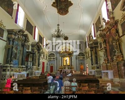 Dubrovnik, Kroatien - Juni 07, 2015: Kirche St. Saviour - Eine kleine votive Renaissance Kirche in der Altstadt von Dubrovnik, Kroatien am 07. Juni, 2 Stockfoto