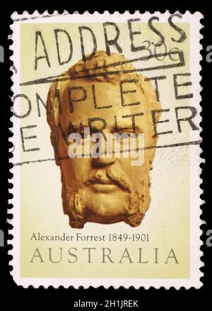 Australien - ca. 1983: Briefmarke gedruckt in Australien zeigt Alexander Forrest, ca. 1983 Stockfoto