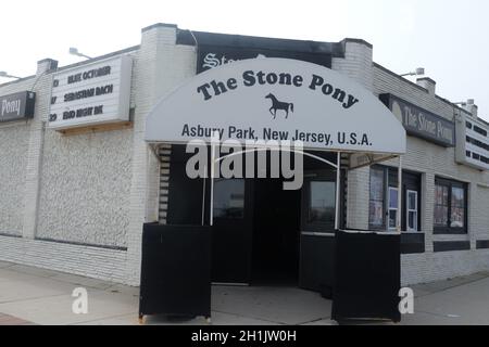 Das Steinpony im asbury Park, nj 2021 Stockfoto