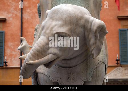 Elefant und Obelisk, entworfen von Bernini, Basilika Santa Maria Sopra Minerva, Rom, Italien Stockfoto