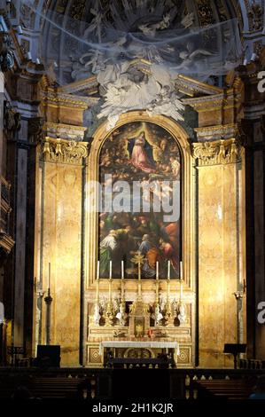 Altar der Chiesa di San Luigi dei Francesi - Kirche St. Louis der Franzosen, Rom, Italien Stockfoto