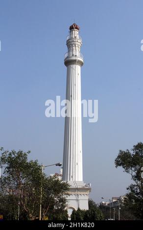 Shaheed Minar, früher bekannt als Ochterlony Monument, wurde 1828 in Erinnerung an Generalmajor Sir David Ochterlony, Kommandant der Briten, errichtet Stockfoto