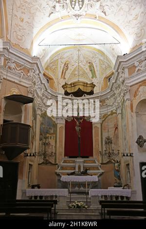 Das Oratorium der Toten in der Altstadt am Monterosso al Mare Cinque Terre Ligurien Italien Stockfoto