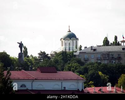 Republik Krim, Sewastopol - 28. Juli 2019: Die Architektur der Gebäude in Sewastopol. Die Stadt ist ein Held von Sewastopol und seiner Architektur Stockfoto